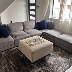 Grey sectional - like new! 