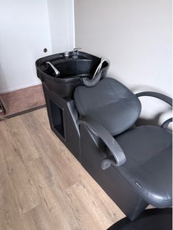 Used Almost new Polar Aurora Backwash Barber Chair ABS Plastic Shampoo Bowl Sink Unit Station Spa Salon Equipment