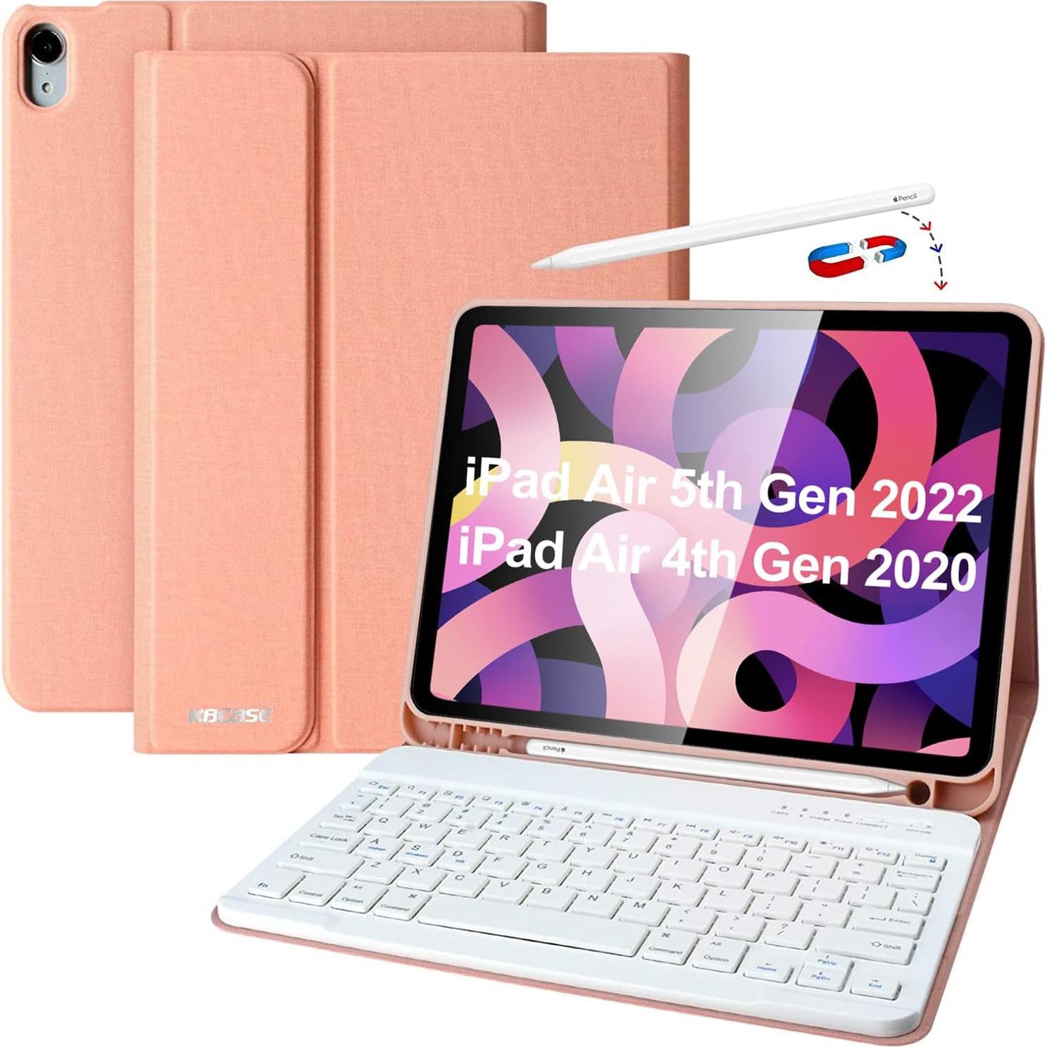 Bluetooth Keyboard Case For iPad Air 5th Gen 10.9” 2022 Soft TPU