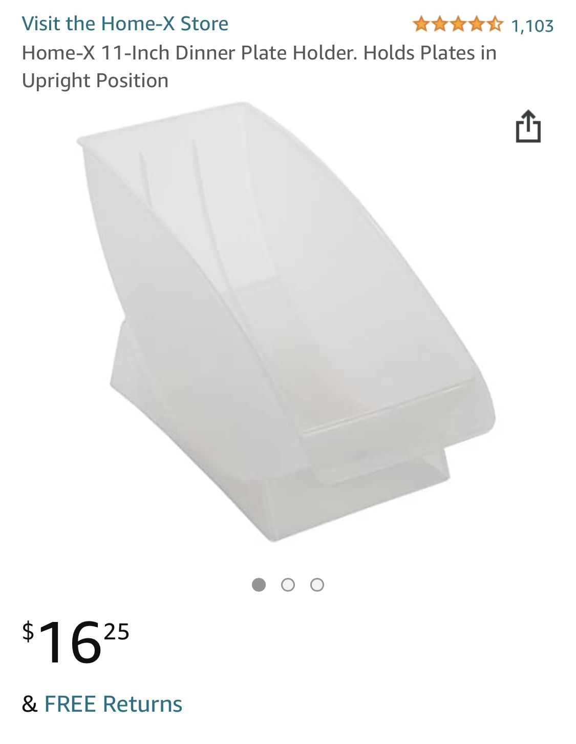 *New* Home-X 11-inch Vertical Dinner Plate Holder