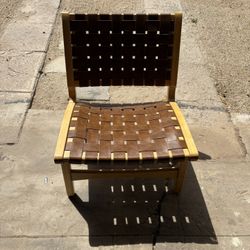 Brown Leather Strap Chair 