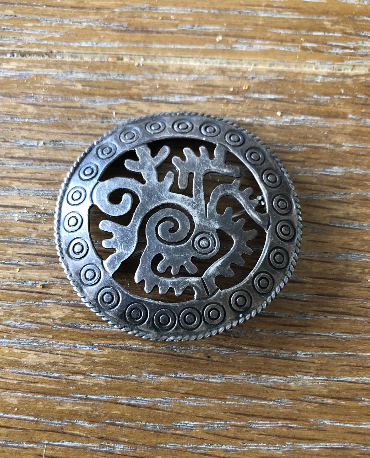 Vintage Estate Taxco Mexican Southwest Sterling Silver (.925) Pin/Brooch/Pendant
