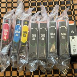 564 XL Ink Cartridges. 5 Black, 1 Magenta, 1 Cyan, 1 Yellow New 