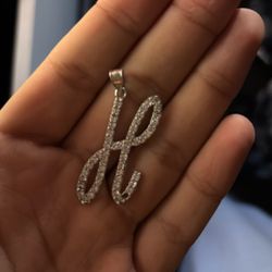 Silver H Pendant 