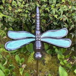 Handmade  Dragonfly Garden Stake