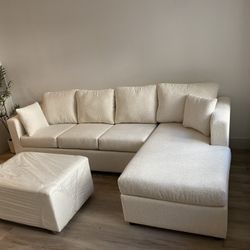 Cream Sectional With Free Ottoman ‼️all Sectionals Are New Packed In Factory Plastic ‼️