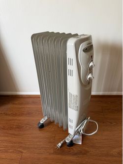 Portable oil radiator heater