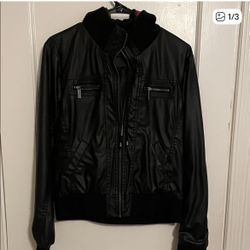 Ashley By 26 International Sleek Bomber Jacket With Hood… Size XL