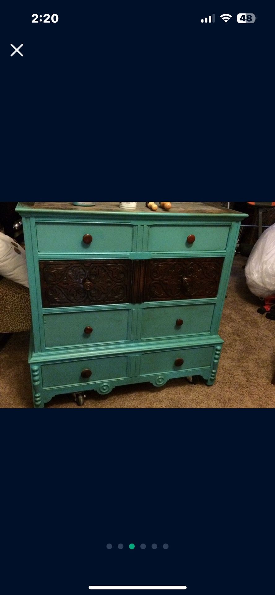 Antique Dresser. Solid Sturdy Lots Of Character!