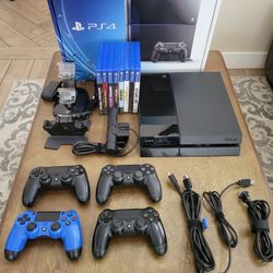 PS4 with Accessories and Games