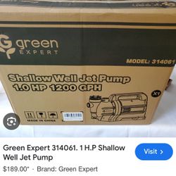 Shallow Well Jet Pump 1.0 HP 