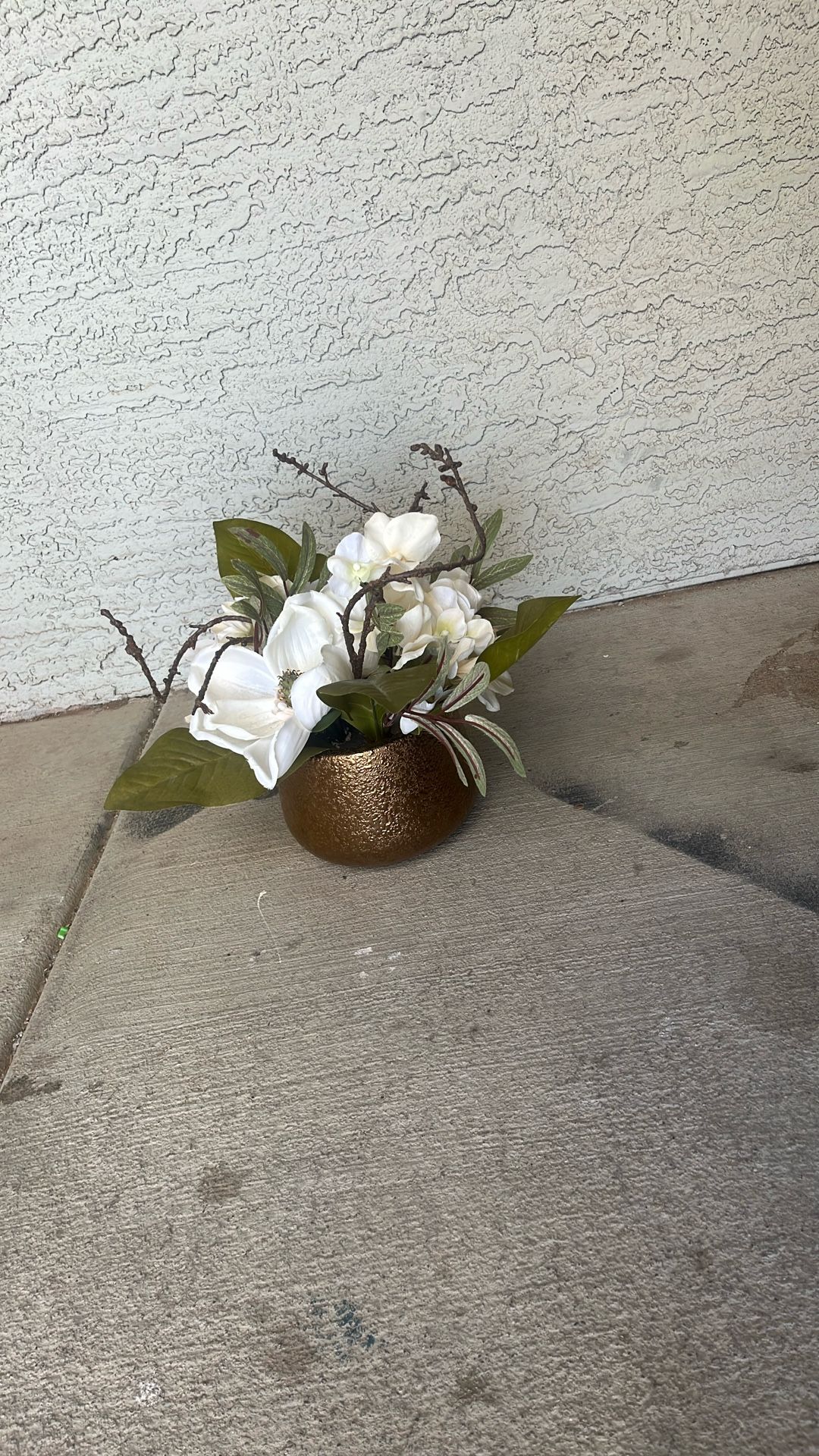 Fake Flowers With Pot
