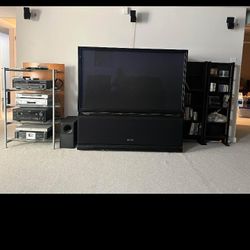 60" PIONEER ELITE PRO HD CRT PROJECTION TV/CD/LASER DISC PLAYER $500 FINAL PRICE 