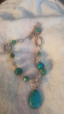 silver and turquoise necklace