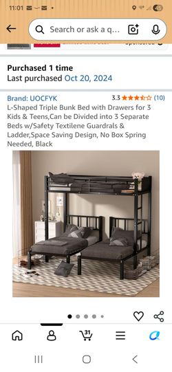 3 bed bunk bed