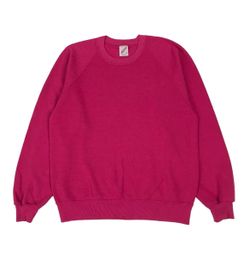 Vintage Jerzees Sweatshirt Mens Large L Pink Blank Pullover Crewneck Made In USA