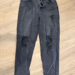 wild fable Black Distressed Boyfriend Jeans