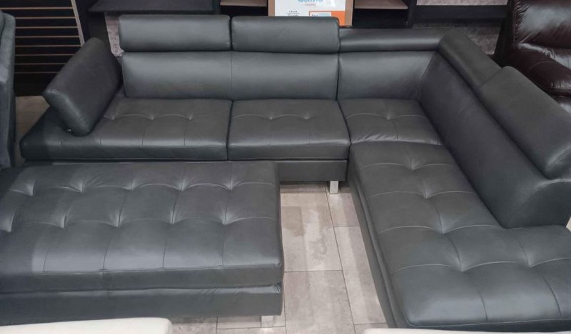 Black Friday sale now. Ibiza gray sectional and ottoman set only $999. Easy finance option. Same day delivery.