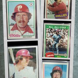 1978 Thur 1982 Topps Mike Schmidt (5) Cards Total 
