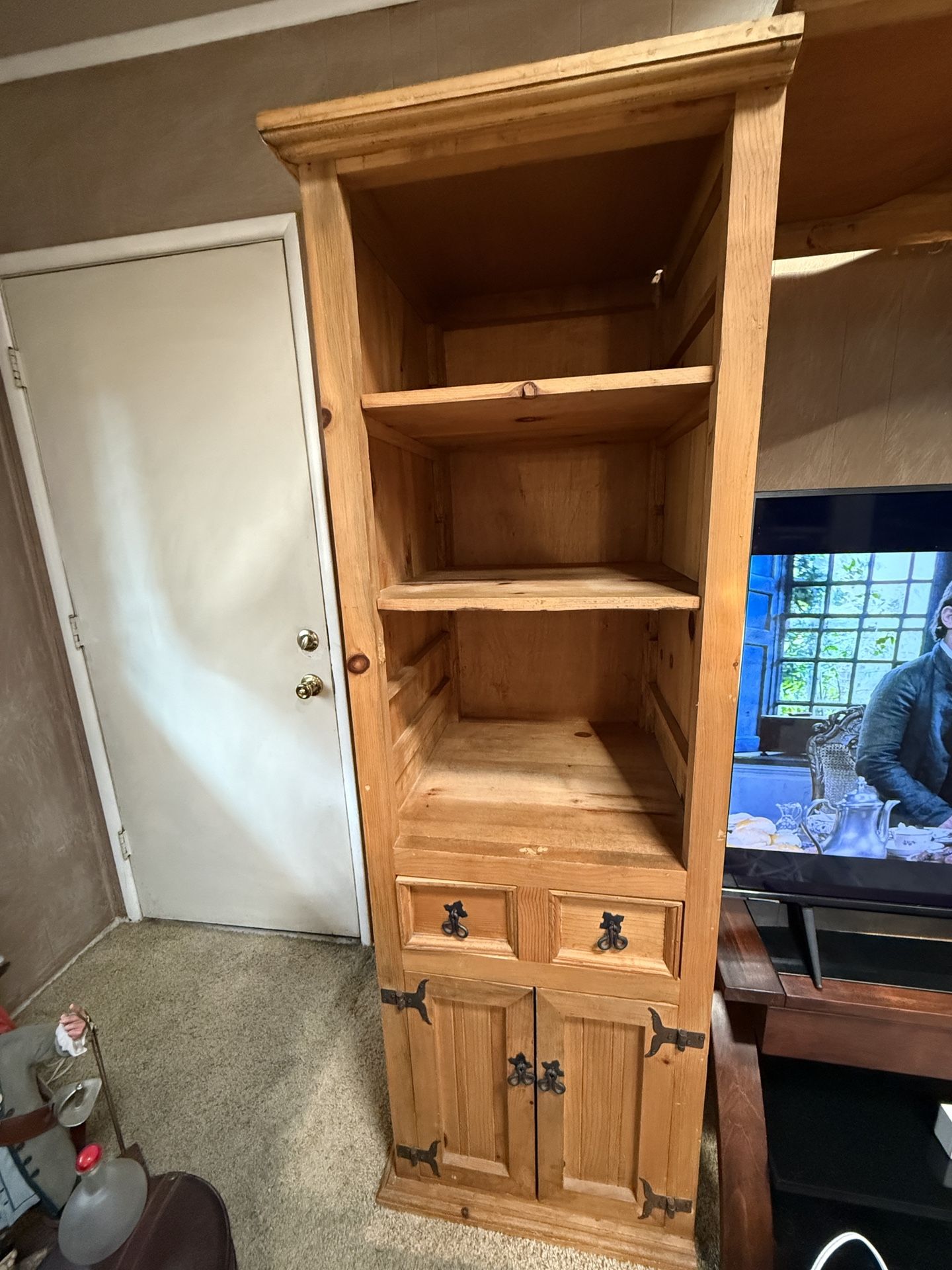 Solid Wood Shelving Units / Bookcases (Set of 2) 