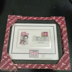 Elvis Framed USPS Postage Stamp + FDC - in original box! Never hung!

