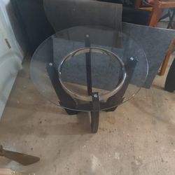 Glass Top Side Table Set Of 2 &Matching Coffee Table