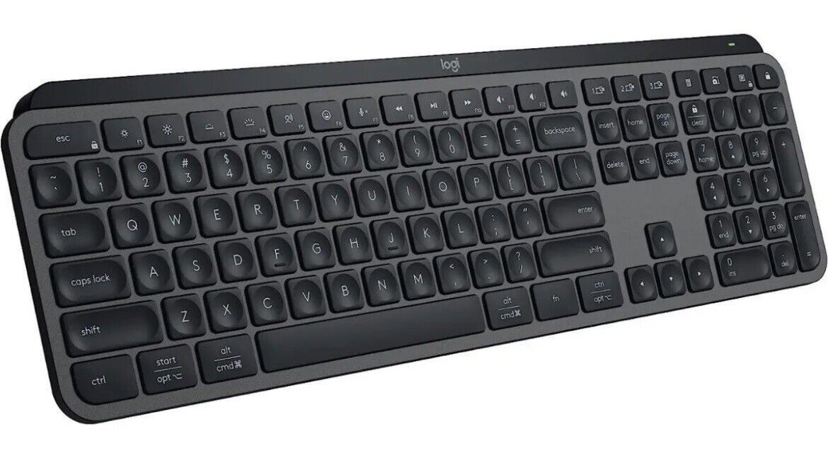New Logitech - MX Keys S Advanced Full-size Wireless Scissor Keyboard (Black)