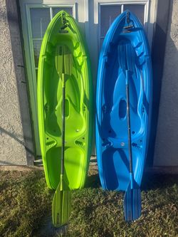 Lifetime Sit-On-Top Kayaks with Paddles – Set of 2