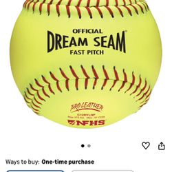 New Rawlings | Official NFHS Pro Leather Dream Seam Fastpitch Softballs | C12RYLNF | 12" | 12 Count