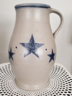 Rowe Pottery Pitcher/ Jug Folk Art