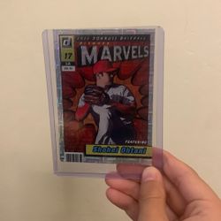 Shohet 2022 diamond Marvel’s baseball card amazing condition almost brand new