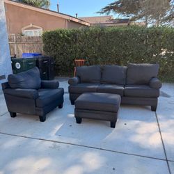 Brig Co Home Maddie 3-Piece Living Room Set – Sofa, Chair & Ottoman