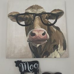 18x18 Cow Photo 