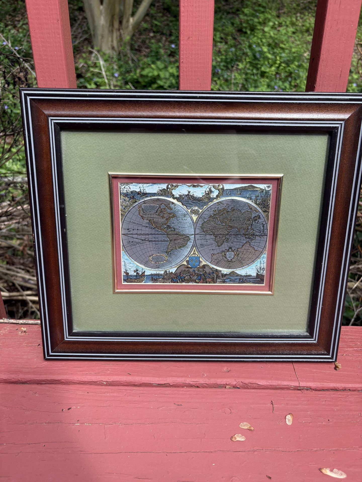 Metallic Embossed World Map