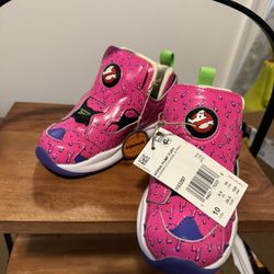 Reebok Versa Pump Fury GhostBusters Sneakers Size 10 Pink Toddlers Kids Rare 