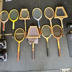 Vintage Wooden Tennis Rackets