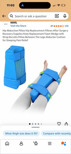 Hip Abduction Pillow for Recovery & Side Sleeping – Adjustable Leg Support Cushion