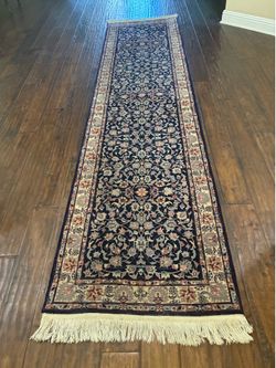 Persian handmade wool runner 125” by 30”