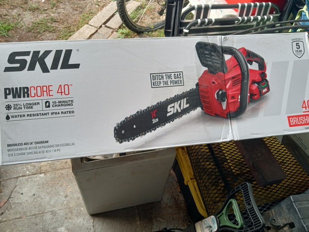 Skill 40 Volt Chainsaw Brand New In The Box