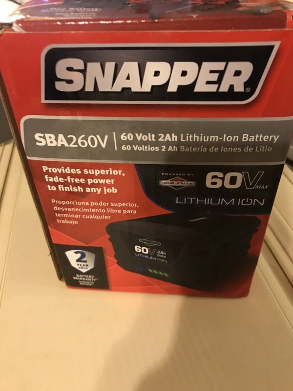 SNAPPER BATTERY NEVER BEEN TOOK OUT OF BOX