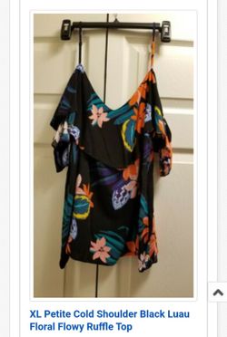 Old navy cold shoulder tropical top