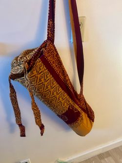 Tribal & Orange yoga mat bag - Handmade