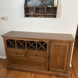Multi-Use TV Stand OR Bartop, with wine-holders & drawers