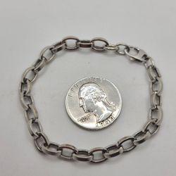 14k White Gold 7" Rolo Bracelet