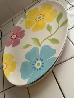 Ceramic Plates 10” Round + 16” Oblong (FONTANA)