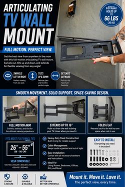 Articulating TV mount