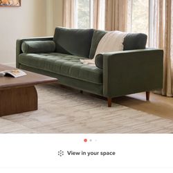 2 Green Couches From Article