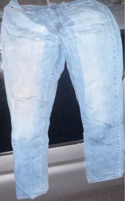 Light Wash Distressed Denim Jeans