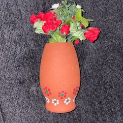 Vase With Fake Flowers 