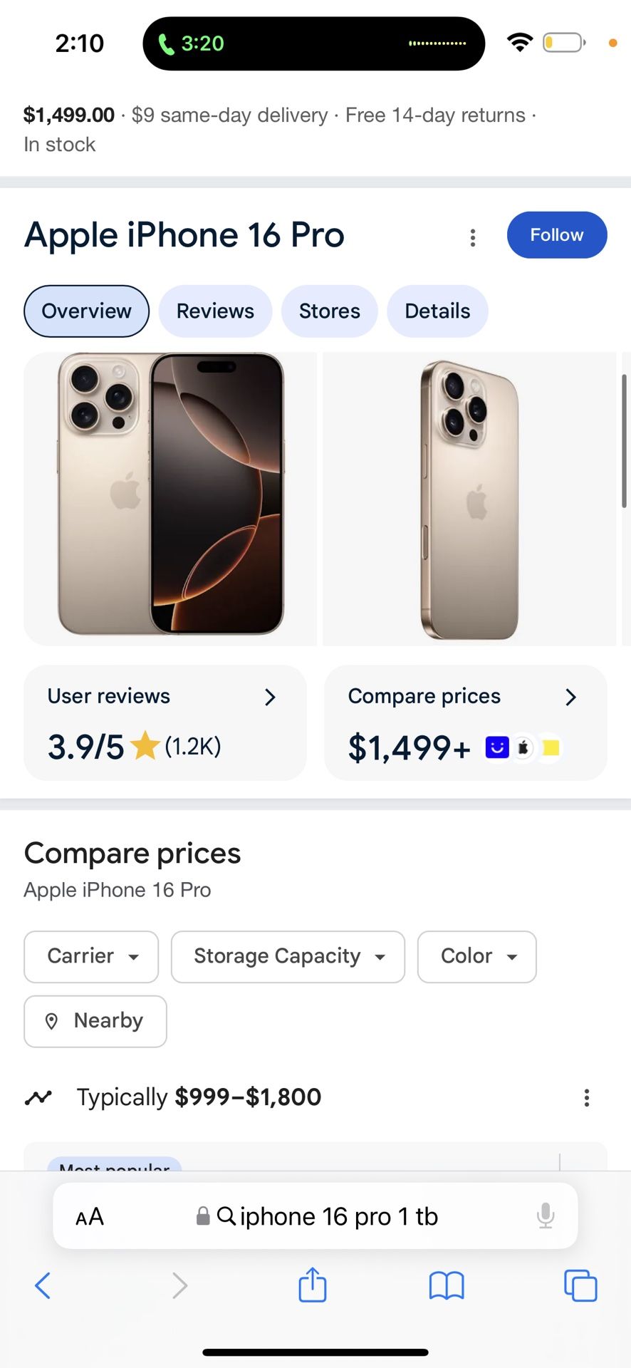 iPhone 16 Pro 1tb